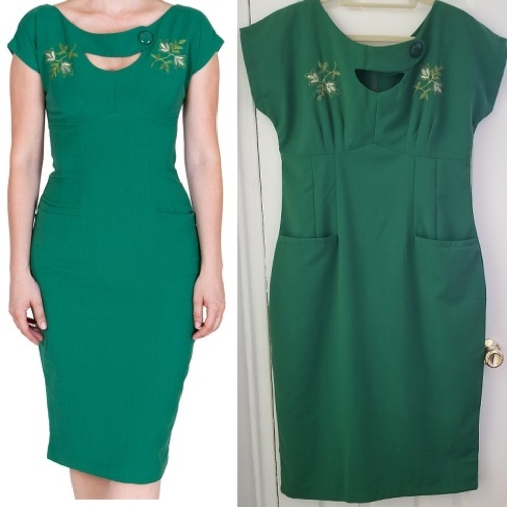 Tatyana Green Pencil Wiggle Dress XXL